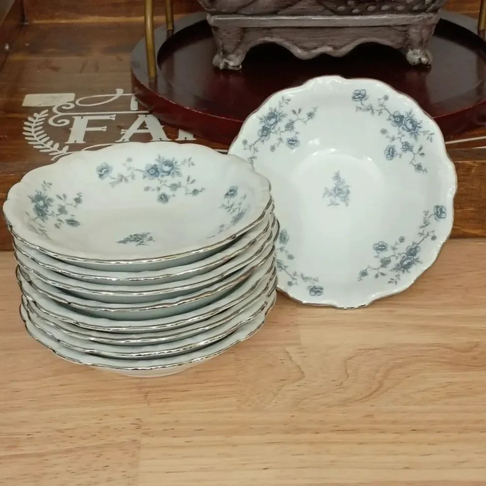 Vintage Johann Haviland Bavaria Germany Set of 9 - 5 Inch Dessert Bowls